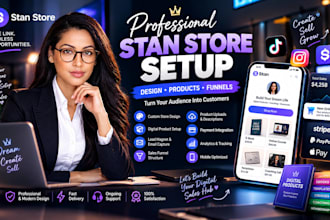 setup stanstore, design landing page and upload your digital products