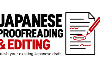 proofread and edit your japanese content for a natural tone