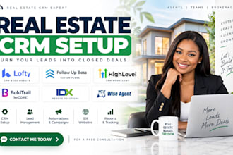 setup real estate crm lofty crm follow up boss gohighlevel boldtrail idx website