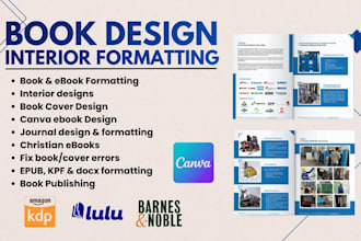 fix, design, format your ai ebook and cover with canva, pdf book interior design