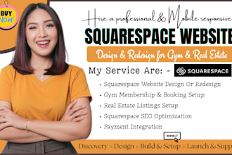 squarespace website design squarespace gym website real estate website design