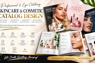 design skincare product catalog, beauty spa cosmetic brochure, b2b catalogue