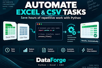 automate excel and CSV tasks with python