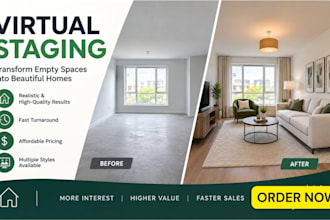 do professional virtual staging for real estate property photos