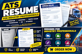 write ats transportation, logistic, supply chain, hr resume