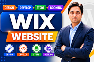 setup wix store, ecommerce, booking and design, develop wix websites