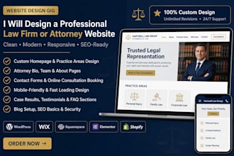design a professional law firm or attorney website