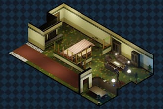 3d isometric scenes of your choosing