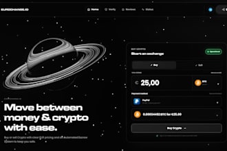 make you a website for your crypto exchange service