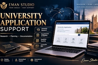 provide professional university application support and research