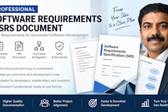 create a professional software requirements and srs document