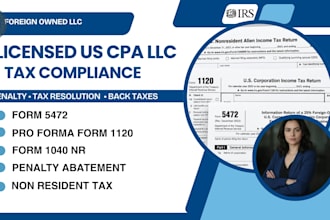 file delinquent form 5472 and 1120 for foreign owned llc with penalty abatement
