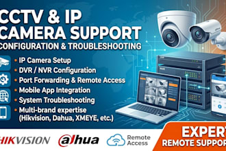 setup configure and troubleshoot IP camera and analog cctv systems