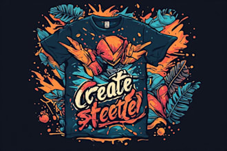 do custom illustration t shirt design