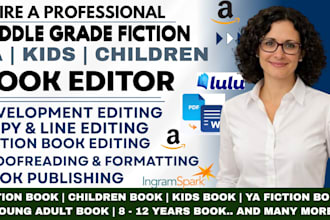 be your book editor copy line editing middle grade developmental fiction book