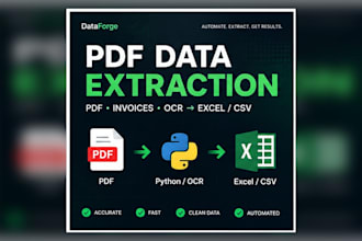 automate PDF and invoice data extraction to excel or CSV