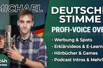 make a professional german male voice over