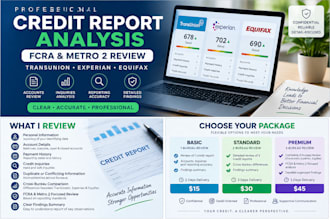 review credit reports for fcra and metro 2 accuracy
