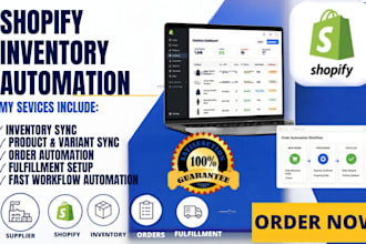 setup or automate shopify inventory sync product sync and order fulfillment fast