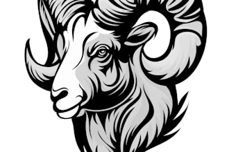 design a unique goat mascot logo for your brand, business or team