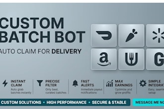 instacart bot uber bot spark driver bot doordash bot batch grabber bot roadie