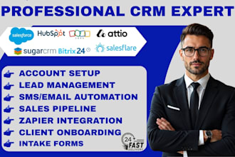 setup salesforce hubspot zoho crm sugar crm bitrix24 attio salesflare apptivo