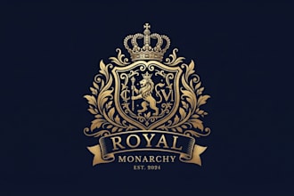 design a luxurious and elegant royal logo for your brand