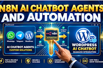 create n8n ai chatbot agents and automation for whatsapp telegram and wordpress