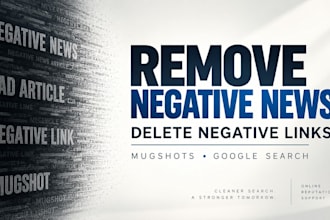 remove negative news articles, delete negative links, mugshots from google
