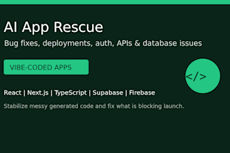 fix bugs and deploy your ai or vibe coded web app