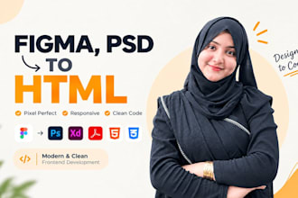 figma to html with bootstrap or tailwind css responsive