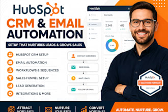 hubspot automation CRM  email lead generation funnel setup