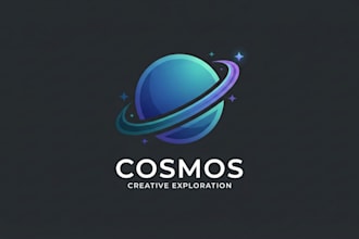 design a modern and creative planet logo for your brand