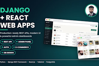 build a django rest API with react frontend for your web app
