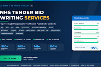 write high scoring nhs tender bids responses for healthcare public sector