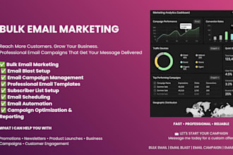 do bulk email marketing, email blast and email campaign