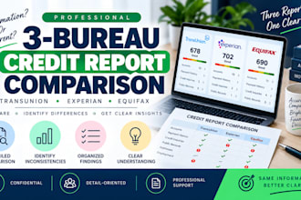 audit and compare your transunion experian and equifax credit reports