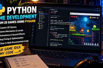develop a custom 2d python game using pygame