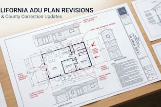 revise california adu permit drawings after city plan