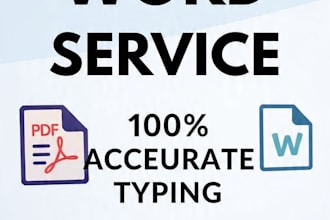 convert PDF to word with 100 percent accurate typing