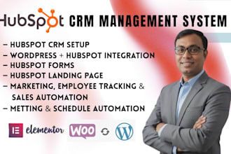 setup hubspot CRM, integrate hubspot with wordpress and automate workflows