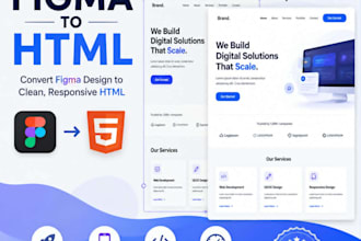 convert figma to responsive HTML CSS website