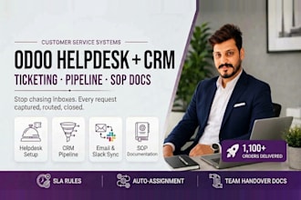 set up and customize odoo CRM, helpdesk, and invoicing for your business