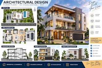 do revit modeling, architeture floor plan, site plan and pdf to cad dwg