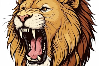 design an angry lion mascot logo for your brand, team or esports