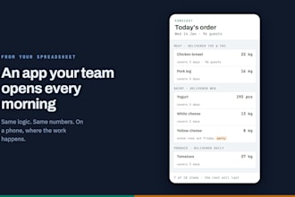turn your excel spreadsheet into a custom web app