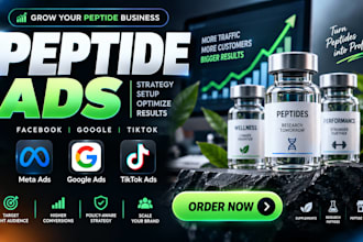 run compliant peptide ads, fix facebook, peptide google tiktok ads sales funnel
