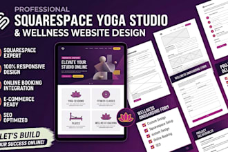 build squarespace yoga studio website wellness coaches fitness pilates workout