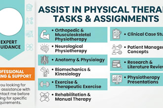 assist with physical therapy, physiotherapy tasks, research and academic content