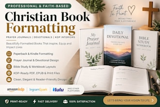 format christian books, prayer journals, devotionals and KDP interiors